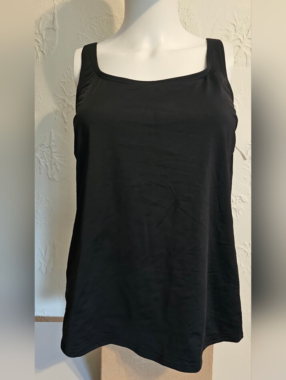 Lands' End Tankini Black Scoop Neck Women's NWT Size SMALL